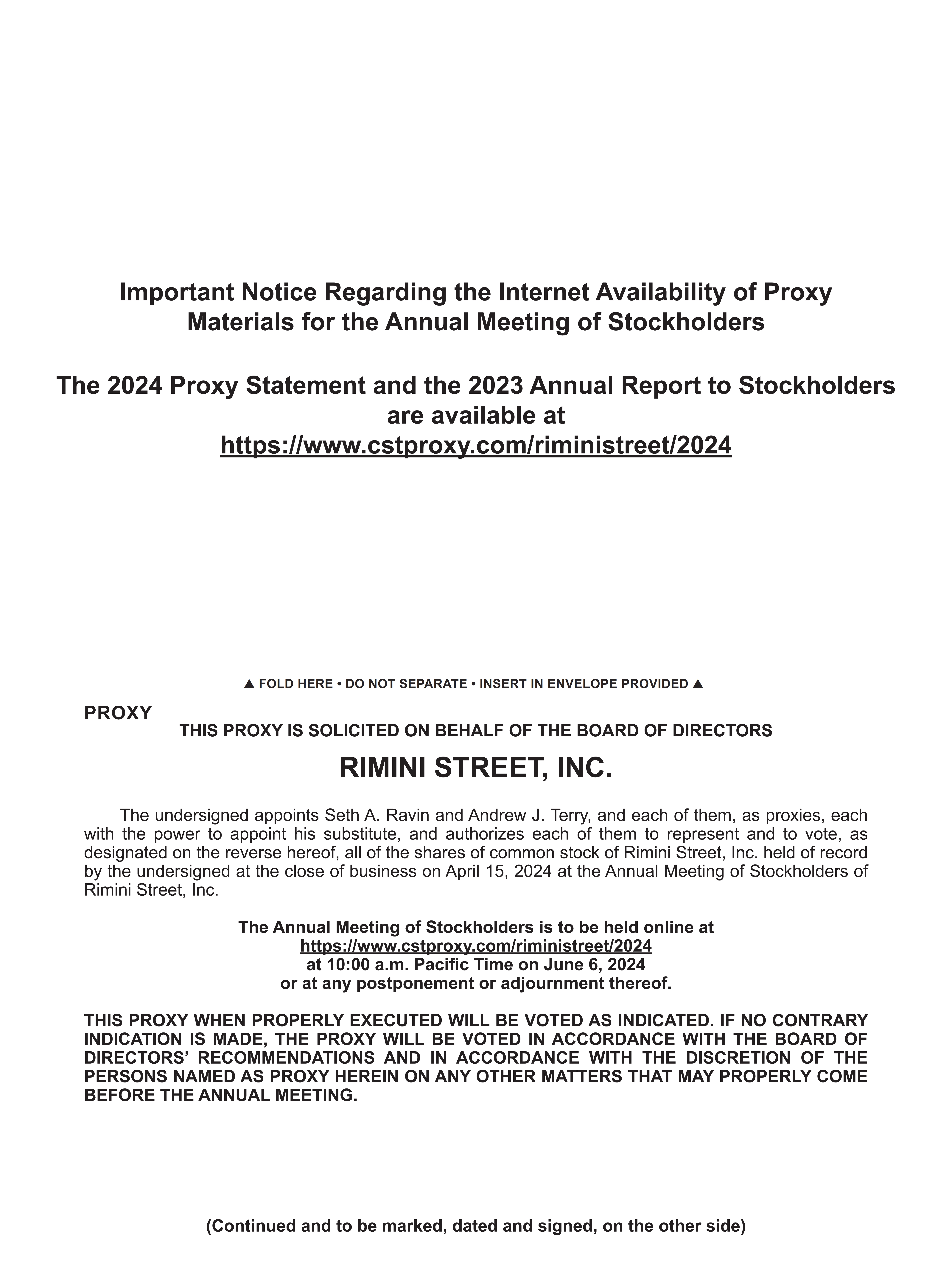 RMNI - 2024 Annual Meeting - DEFINITIVE Proxy Card - Back_001.jpg