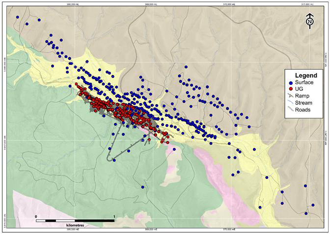 A map with red and blue dots

Description automatically generated