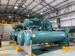 A large machine in a factory

Description automatically generated